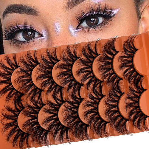 TIKILEY Faux Mink Lashes Natural 3D Wispy Lashes Mink Soft C Curl Strip Lashes 18mm False Eyelashes Natural Look