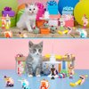 Hotop 48 Pcs Cat Party Blowouts Cat Birthday Party Supplies Kitty Blowers Dollhouse Cat Noisemakers Blowouts for Cat Birthday Baby Shower Party Favor Decorations