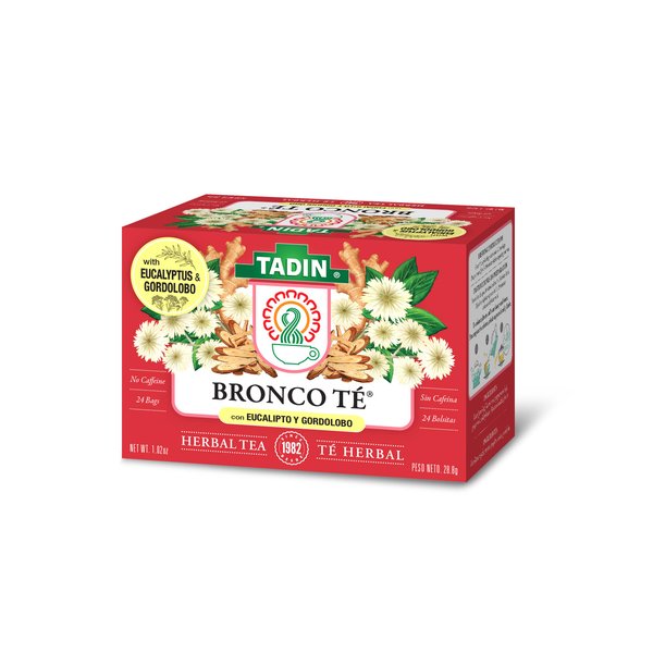 Tadin Bronco Herbal Tea, Caffeine Free, 24 Tea Bags Per Box, Pack of 6 Boxes Total