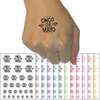 Cinco De Mayo Temporary Tattoo Water Resistant Fake Body Art Set Collection - Dark Green (One Sheet)