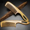 Hair Comb - No Static Detangling Comb by Aguder - Fine Tooth Green Sandalwood Hook Combs