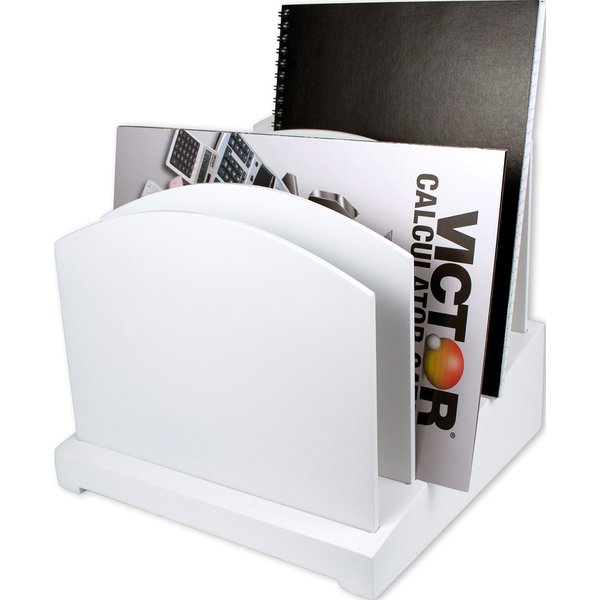 Victor Pure White Desktop File Sorter, 8.8" x 9.5" x 9.6"