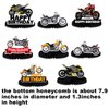 Motorcycle Motorbike Happy Birthday Honeycomb Centerpieces Extreme Soprts Racing Motocross Dirt Bike Theme Decor for Motorcycle Rider Man Boys Teen 1st Birthday Party Baby Shower Supplies Decorations
