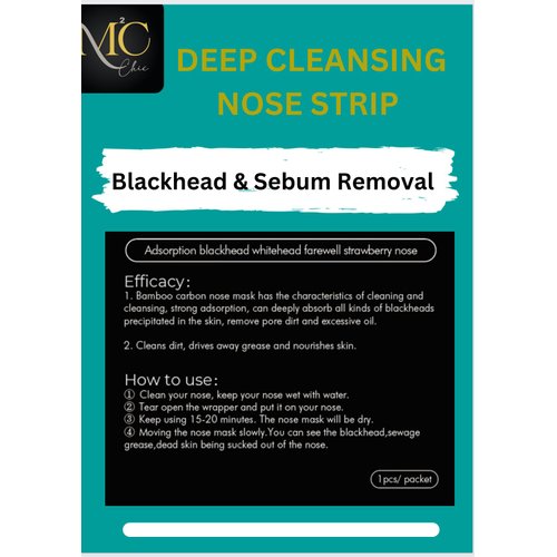 M2C CHIC DEEP CLEANSING NOSE STRIP, 1 Count (Pack of 1)