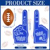 Silipull 60 Pcs Football Party Favors 30 Pcs Mini Football Stress Balls Foam 30 Pcs Fan Foam Finger Mini #1 Sports Party Favor Toy for Football Party Supplies Birthday Party Gift(Football)