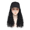 Goddess Box Braids Braiding Hair Baseball Cap Hat Wig Bohemian Curly Ends Box Braids Hat with Braided Hair Extensions for Black White Women Synthetic Braids Hat Wig with Hair Attached (16inch, 1B)