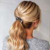 Fashey Beaded Hair Ties Crystal Hair Bands Elastic Ponytail Holders 3 Pcs Black Rhinestone Hair Tie Hair Accessories for Women