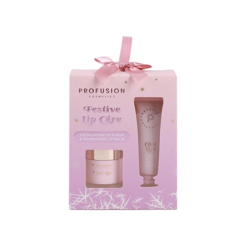 Profusion Cosmetics Frosted Snow Sparkle Sugar Lip Scrub and Hydrating Lip Balm, Exfoliating Lip Scrub and Nourishing Lip Balm With Long Lasting Hydration, Vegan and Cruelty Free