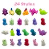 Pinkiwine 24 PCS Valentines Cards with Dinosaur Mochi Squishy Toys Squishies for Kids School Class Classroom Valentines Day Gifts Prizes Party Favors