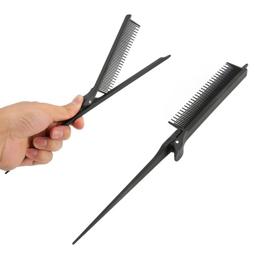 Hair Combs, Professional Salon Hair Clip Highlights Comb, Rat Tail Teasing Clip Comb, Straightening Hair Comb for Knotty Hair Unkempt Hair, Hair Coloring Styling Tools (Black)