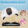 W&H UV LED Nail Dryer 168W Faster Gel Nail Curing Lamp for Gel Polish and Regular Polish Professional Machine Pedicure Manicure Fingernail and Toenail Nail (White 168W)