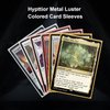 100ct Gold Card Sleeves, Metallic Luster Matte Textured Back Trading Card Sleeves for MTG, PK, Lorcana, Sports, Game Cards 2.5" x 3.5" 66x92mm