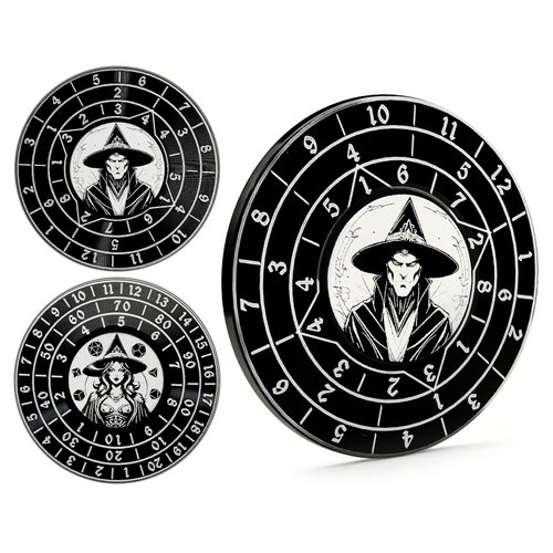 PJOY Spinner Dice 7-in-1 Metal DND Dice Set Built-in D4, D6, D8, D10, D%, D12 and D20 Unique Dice Spinner Wizard Metal D&D Dice for Dungeons and Dragons DND Gifts Stocking Stuffers Dados Giratorios