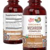 MaryRuth Organics USDA Organic Mushroom Complex Liquid Drops | Herbal Supplement | Immune Support | Cognitive Function | Stress Relief | Vegan | Non-GMO | 30 Servings
