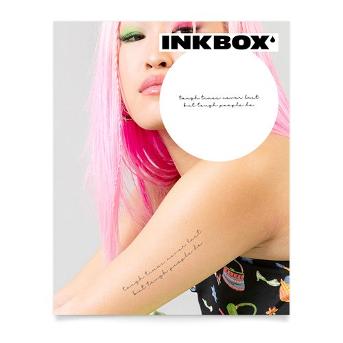 Inkbox Temporary Tattoos, Semi-Permanent Tattoo, One Premium Easy Long Lasting, Water-Resistant Temp Tattoo with For Now Ink - Lasts 1-2 Weeks, Schuller, 5 x 2 in