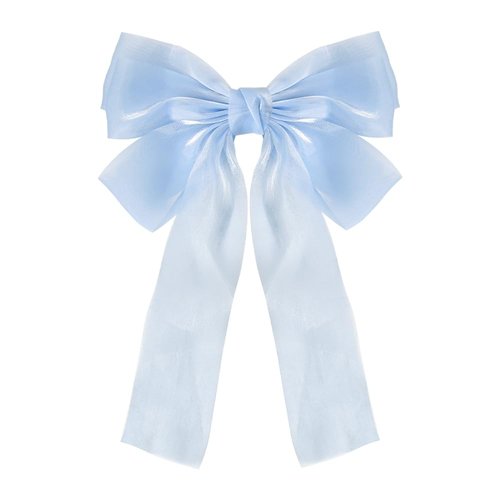 Bow Hair Clip Barrette for Women Mesh Hair Bows Clips No Slip Elegant Hair Pin for Thin Thick Hair Slide for Teen Girl Fashion Bowknot Hair Decoration Ornaments for Women Girls Blue Ponytail Holder