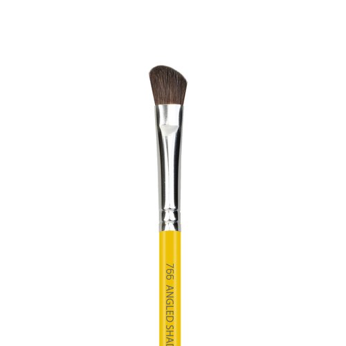 Bdellium Tools Professional Makeup Brush - Studio Series 766 Angled Shadow - With Soft Natural Fibers, For Applying Eyeshadow (Yellow, 1pc)