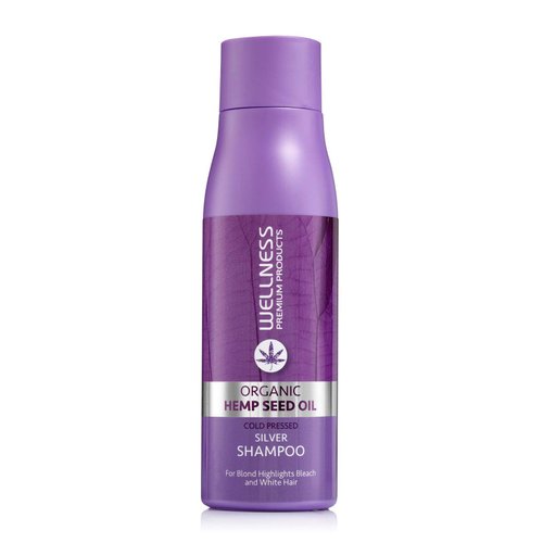 Wellness Premium Products Blonde Brilliance Silver Shampoo | Hemp & UV Filter Formula to Combat Brassiness | Vegan & Gluten-Free, 500ml