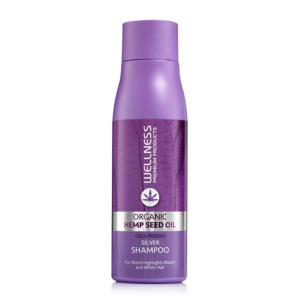 Wellness Premium Products Blonde Brilliance Silver Shampoo | Hemp & UV Filter Formula to Combat Brassiness | Vegan & Gluten-Free, 500ml