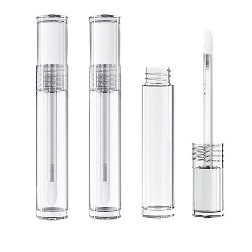 UUYYEO 4 Pcs Clear Empty Lip Gloss Tubes Containers Refillable Lip Balm Bottle Lipstick Tubes Lip Glaze Tubes Lipgloss Containers