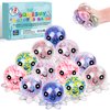 12 Pack Fidget Stress Balls for Adults, Cute Octopus Stress Relief Stress Ball, Bulk Squishy Squeeze Ball Set and Birthday Party Favors