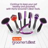 Hartz Flea Comb for Dogs and Cats, Fine-Toothed to Remove Fleas & Flea Eggs, Gentle Detangling or Dematting Tool for Face & Paws, Metal, Black & Purple
