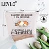 LEVLO Hamster Cosmetic Makeup Bag Hamster Lover Gift Hamsters Are Awesome Makeup Zipper Pouch Bag For Hamster Owner (Hamsters Are Awesome)
