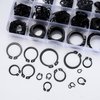 350 Pcs retaining rings, Snap Rings Assortment Kit, Circlips Snap External Retaining Rings, C Clips, External Circlip Snap External Retaining C-Clips Rings Set, 15 Sizes