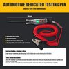 QODOLSI Pack-1 Automotive Test Light Digital LED Circuit Tester, DC 3V/6V/12V/24V Inductive Test Pen with 70.8 Inches Retractable Spring Wire, for Checking Vehicle Car Truck Motorcycle (Black & Red)