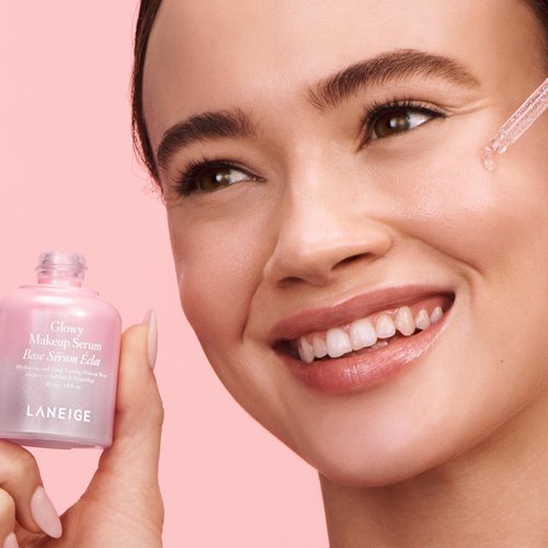 LANEIGE Glowy Makeup Serum: Makeup Primer, Hydrating Face Serum for Visbly Smooth & Glowy Dewy Skin, Highlighting