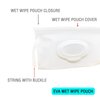 VOONGOR Portable Refillable Wet Wipe Pouch, Reusable Travel Wipes Holder & Case, Lightweight Flushable Diaper Wipes Container for Baby (4 Pack, Milk White)