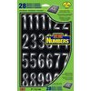 Hy-Ko Products MM-32N Self Adhesive Vinyl Die Cut Numbers, 2" High, Prism Silver, 28 Count