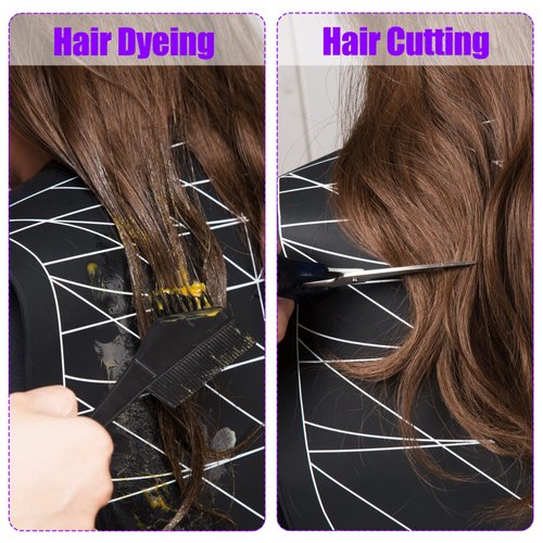 KUNBEIEN Hair Dye Collar, Salon Hairdressing Hair Cutting Cape, Styling and Hair Cutting Salon Supplies, Waterproof Silicone Neck Guard, Perfect for Home and Professional Hair Coloring (Black)