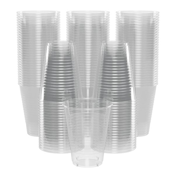 Exquisite 12 oz Clear Plastic Cups For Party 50 Pack | Clear Disposable Cups | Clear Party Cups Disposable | Plastic Party Cups Clear | 12 oz Plastic Cups Disposable | Plastic Drinking Cups