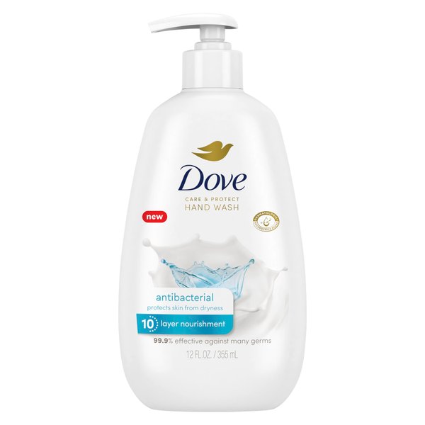 Dove Care & Protect Antibacterial Hand Wash Protects Skin from Dryness, More Moisturizers Than The Leading Ordinary Hand Soap, 12 oz