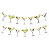 2pcs Martini Party Banner, Pre-Strung Martini Party Decorations Diverse Style Martini Glass Banner Espresso Martini Garland for Birthday Bachelor Wedding Engagement Shower Party Supplies