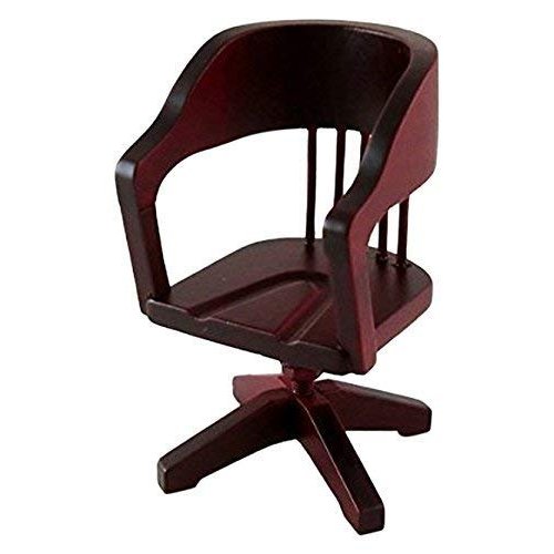 Classics by Handley Dollhouse Swivel Desk Chair, Mahogany