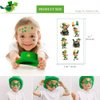 AOYOO St Patricks Day Tattoos, 20 Unique Sheets Shamrock Patterned Tattoos Sickers, St. Patrick's Day Face Tattoos for Kids, Irish Parade and Party Favors Decoration