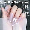 40Pcs 3D Nail Decoration Resin Bow Nail Rhinestones, 3D Bowknot for Acrylic Nails, Perfect for DIY Nail Art Accessories, Mobile Phone, Scrapbooks, Envelopes, and Cards Making