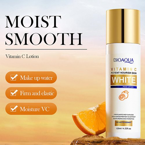 BIOAQUA Vitamin C White Nourishes Face Lotion Orange Moisturizing Hydration Facial Skincare 120ml/4.06fl.oz