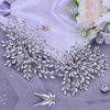 ULAPAN Bridal Headpiece Rhinestone Wedding Hair Comb Crystal Hair Accessories，Bridal Bridesmaid Flower Girls Headpieces for Women (silver)