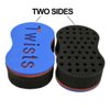 BEWAVE Hair Brush Sponge Twist Wave Barber Tool For Dreads Afro Locs Twist Curl Coil Black, 1 Pc with 1 Pc Hair Pick
