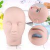 Lash Mannequin Head, Flat Make Up Mannequin Head Lashes Eyelash Extensions, Silicone Makeup Practice Face Cosmetology Doll Head for Makeup Practice Salon