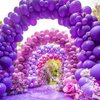129PCS Purple Balloons,18 12 10 5 inch Purple Latex Balloon Arch Kit Party Decorations,Suitable for Masquerade Party Decorations Birthday Anniversary Baby Shower Party Supplies