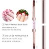 Ycyan 2Pcs Dual-ended UV Gel Nail Brush Set Rhinestone Handle Nail Art Design Brushes Professional Nail Tools Rose Gold