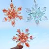 Sakolla 5 Pieces Christmas Silicone Resin Molds 3D Snowflake Molds Silicone Epoxy Casting Resin Mould for DIY Christmas Ornament Jewelry Pendant Decoration, Keychain