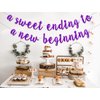 A Sweet Ending to A New Beginning Banner, Let the Adventure Begin, Graduation/Retirement/Birthday Party Decorations, Wedding Party Decor, Congrats Grad 2024 Graduation New Job Change Party Supply