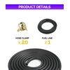 RACOONA 9.85FT Fuel Line,1/4" ID Fuel Line Hose with 20Pcs 2/5" ID Hose Clamps,Car Accessories Gas Line Small Engine Fuel Line,Stretchy Fuel Line for Motorcycle Mowers Tractors and All Small Engines