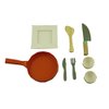 Replacement Parts for Fisher-Price Head Chef Playset - GKW08 ~ Replacement Pretend Frying Pan, Plate, Fork, Knife, 2 Seasoning Dishes, Wooden Spatula and Chef's Knife