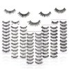 50 Pairs 5 Styles MUSELASH False eyelashes set professional 100% Handmade natural, glamorous, demi wispies, volume multipacks, cotton band, 10 Pairs Eyes Lashes Each